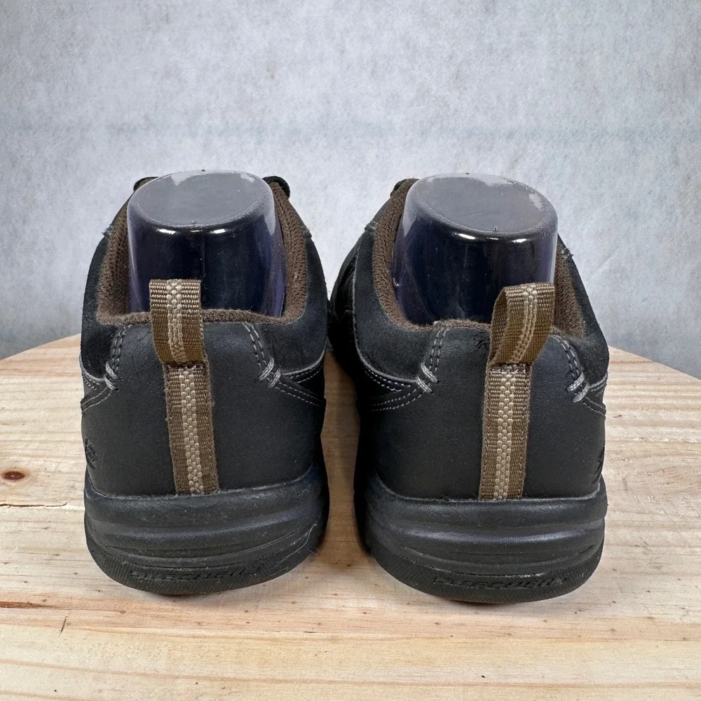 Skechers Handcrafted Sneakers Mens 9 Black Brown Good Leather Casual Rugged